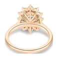 thumbnail image 3 of ESTE ORIGIN 3CT Oval Halo Lab-Grown Diamond Engagement Ring in Cathedral Setting, 10K Rose Gold Oval Halo Sun Burst Ring for Her US 5.5, 3 of 7