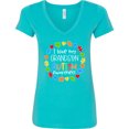 thumbnail image 3 of Inktastic I Love My Grandson Autism Awareness Women's V-Neck T-Shirt, 3 of 5