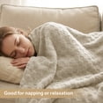 thumbnail image 3 of EMONIA Soft Throws for Sofa, Throw XL Cozy Checkered Blanket Gifts for Women Men, Warm Fleece Throw Blanket for Couch Bed, Home Decor Blankets and Throws, Neutral, 50x70 Inches, 3 of 13