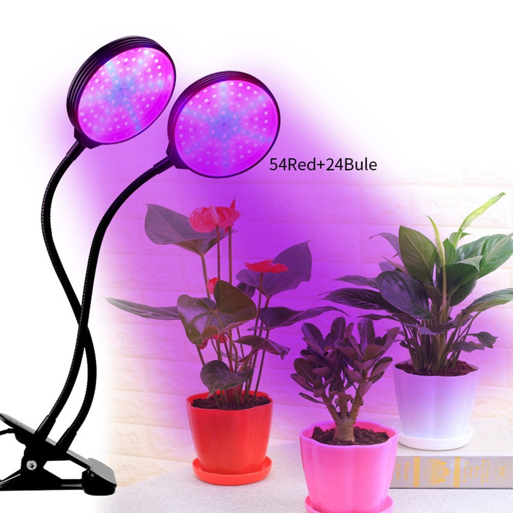 LED Grow Light Dual Head Timing Plant Grow Lights for Indoor Plants
