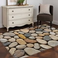 thumbnail image 3 of Area Rugs 2.7'x5', Cobblestones Carpet for Living Room Bedroom Dining Room, Gravel Rock Natural Stones Pattern Art Throw Kitchen Rugs Non Slip Washable Rectangle Indoor Outdoor Rugs, 3 of 8