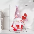 thumbnail image 2 of Valentine's Day Gnome Knitted Hat Plush Gnome Sweet Valentine Gift Birthday Holiday Wedding Table Shelf Elf Dwarf Ornament Handmade Stuffed Blessing Dolls, 2 of 9