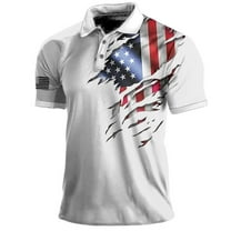 JUMESGU Mens Golf Shirts with Pockets and Short Sleeves Men's Regular-Fit Golf Polo Shirt Available in Big and Tall (White,XXXL)