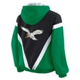 thumbnail image 3 of Women's WEAR by Erin Andrews Kelly Green/Black Philadelphia Eagles Plus Size Retro Crinkle Full-Zip Hoodie Windbreaker, 3 of 5