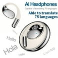 thumbnail image 4 of Language Translator Earbuds, Real-Time 115 Languages Translation, ANC Noise Cancelling, Bluetooth 5.4, HD Sound, Smart Touch Control, Long Battery Life, Travel Headphones, 4 of 9