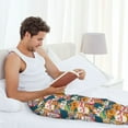 thumbnail image 5 of Honiee Retro Summer Stamp for men - a sleek fusion of Straight Pajama Pants, versatile Lounge Pants, and cozy Sleepwear, all rolled into one-Large, 5 of 6