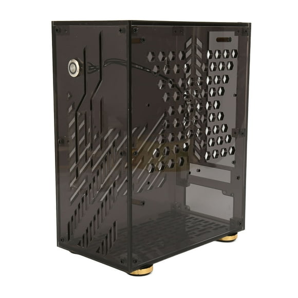 CAJA MINI ITX DE ACRÍLICO TRANSPARENTE, CAJA DE COMPUTADORA MINI ITX DIY DE 4,3 L, PARA FLEX POWER, CAJA DE JUEGOS DE COMPUTADORA MINI ITX PARA PC DESCRITORIO
