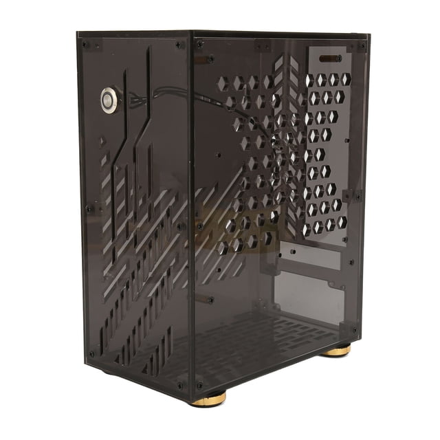 CAJA MINI ITX DE ACRÍLICO TRANSPARENTE, CAJA DE COMPUTADORA MINI ITX DIY DE 4,3 L, PARA FLEX POWER, CAJA DE JUEGOS DE COMPUTADORA MINI ITX PARA PC DESCRITORIO