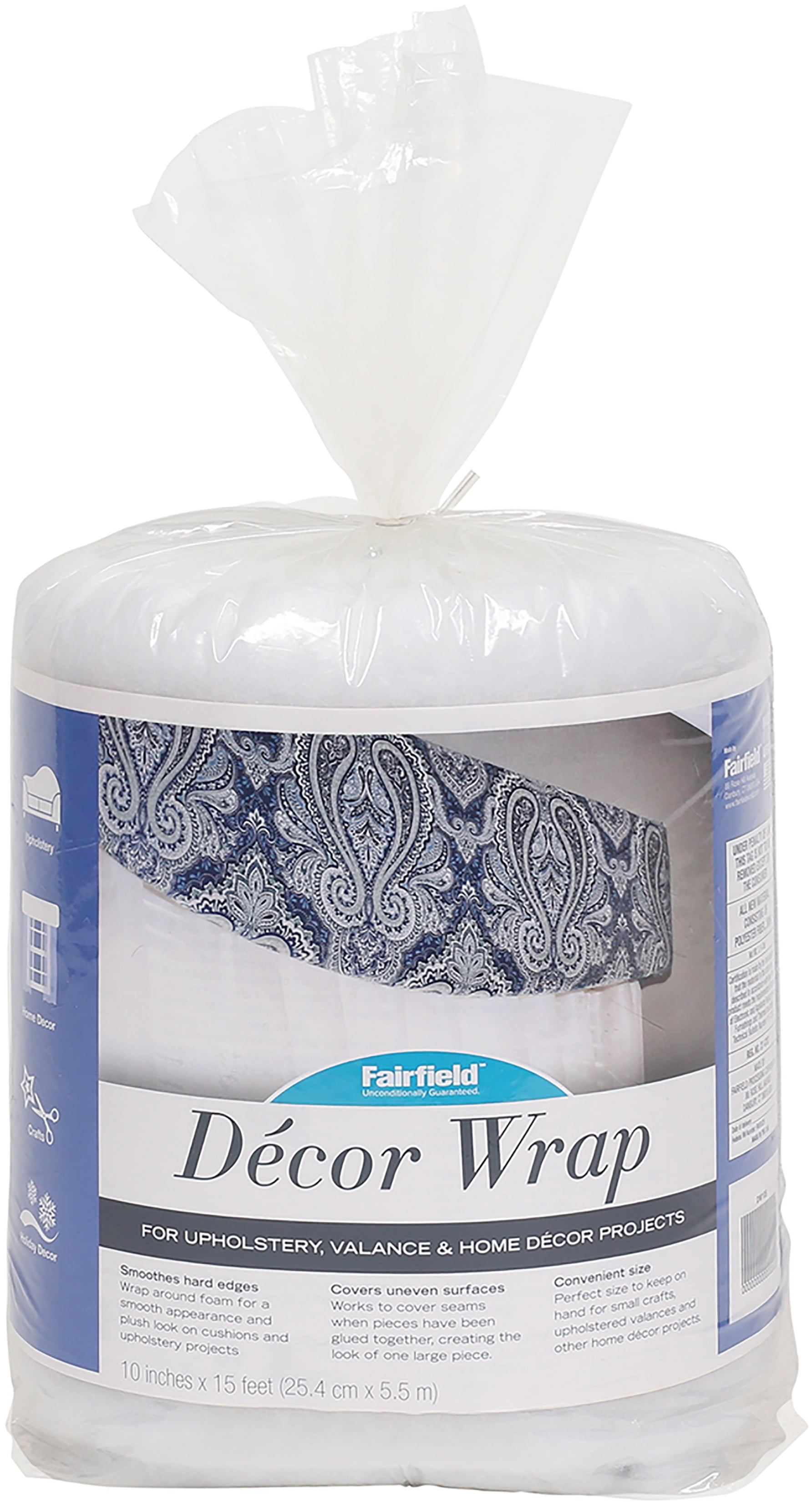 Fairfield 100 HypoAllergenic Polyester Quilt Batting Décor Wrap 10" x