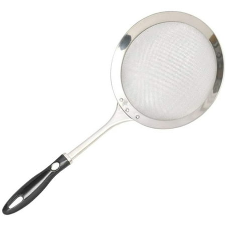 

Stainless Steel Mesh Skimmer Strainer Wire Sieve Sifter Strainer Ladle Spoon for Pasta Rice Juice Flour Soy Milk 18cm