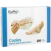 ForPro Cozies Hand and Foot Liners, Paraffin Treatments, Heated Mitts, Hand/Foot Treatments, 9” W x 16.5” L, 100-Count