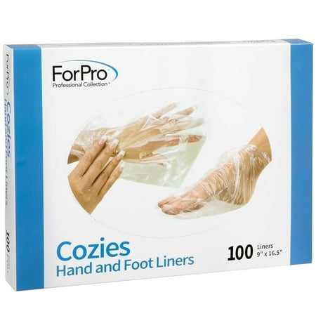 ForPro Cozies Hand and Foot Liners, Paraffin Treatments, Heated Mitts, Hand/Foot Treatments, 9” W x 16.5” L, 100-Count