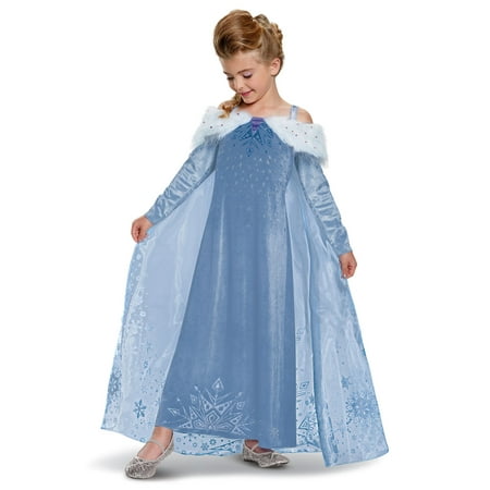 Elsa Frozen Adventure Dress Deluxe Costume - Walmart.com