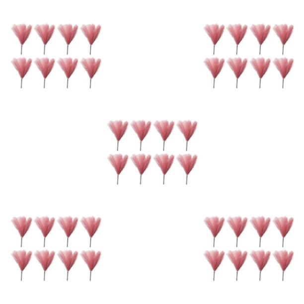 Bearachild 8 piezas Plantas de pastos de pampa falsos de bajo mantenimiento para decoración Hierbas pomposas artificiales altas y elegantes Type2 NO2