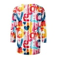 thumbnail image 4 of Spring Tops for Women Viikei Womens Tops Dressy Casual,Women's Fashion Tees Casual Crewneck 3/4 Sleeve Loose T Shirt Ladies Tops Blouses Shirts Multicolor XXXL, 4 of 5