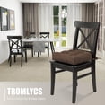 thumbnail image 7 of Tromlycs Chair Cushions for Dining Chairs Kitchen Seat Cushions Room Set of 4 Pads with Ties Indoor Non Slip Office 18 x 18 Inch, Dark Brown, 7 of 7