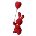 thumbnail image 4 of predolo Heart Rabbit Statue Animal Sculpture Collectible Art Craft Ornament Easter Bunny Red, 4 of 8