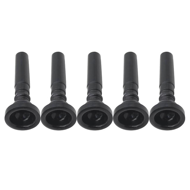 Boquilla de Plástico Negro de Trompeta de 5 Piezas para Accesorios de Piezas de Trompeta CUTICAT Boquilla de trompeta de bajo