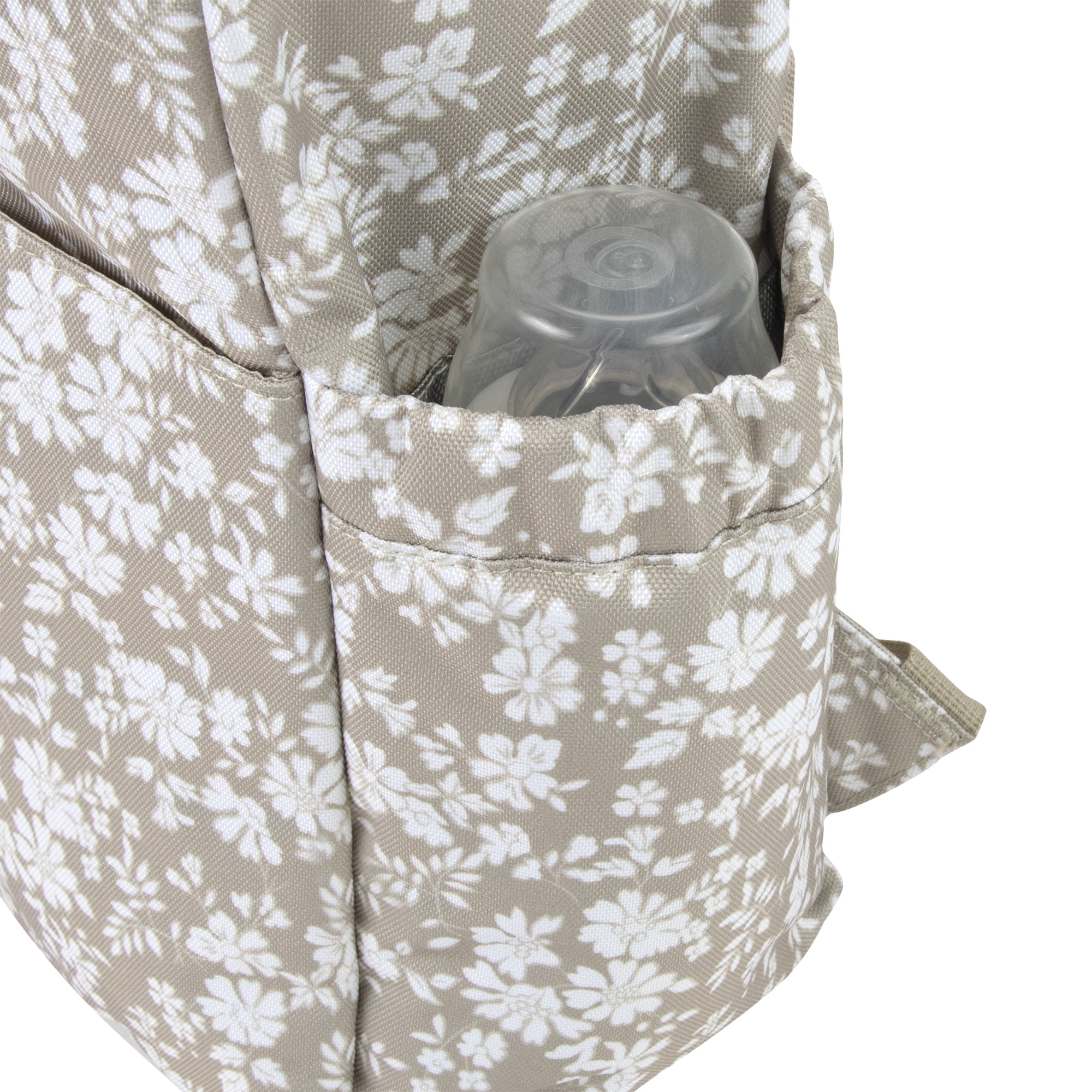 Baby Essentials  Diaper Bag 2 Piece Floral Backpack with Stroller Straps and Matching Changing Pad in Dusty Floral