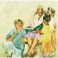 thumbnail image 2 of Unknown 26x26 White Modern Wood Framed Museum Art Print Titled - Her Babies, 2 of 4