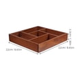 thumbnail image 2 of Masteelf Wooden Drawer Organizer Tray with Compartments for Storage Brown Wood Vanities and Jewelry 7.5 x 4.5 x 3.5 Inches, 2 of 8