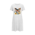 thumbnail image 4 of Elvqul Nightgowns for Women Pajamas Dress for Women White Short Pull on Short Sleeve Nightgowns, 4 of 5
