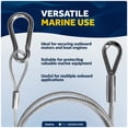 thumbnail image 6 of Five Oceans 50" Vinyl-Coated Steel Outboard Safety Cable 3/16" with Snap Hook – Security Cable for Boat Engine Brackets - FO4976, 6 of 6