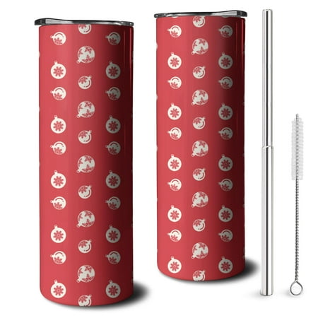

20OZ Christmas Eve Crackers Claus Red Good Style Stainless Steel Tumblers & Insulated Tumbler with Straw for Coffee ，could Gifts for Women
