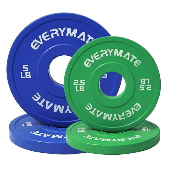 Discos de peso olímpicos recubiertos de goma EVERYMATE 2.5 lb x2 y 5 lb x2