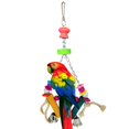thumbnail image 1 of Parrot Ladder Toy Wooden Decorative Bird Cage Swing Bird Hanging Perch with Bell, 1 of 10