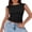 Black, variant on Tank Tops for Women 2026 Summer Going Out Crop Top Sleeveless Boat Neck Rib Tight Ruched Tee Shirts Vacation Clothes White X-Small