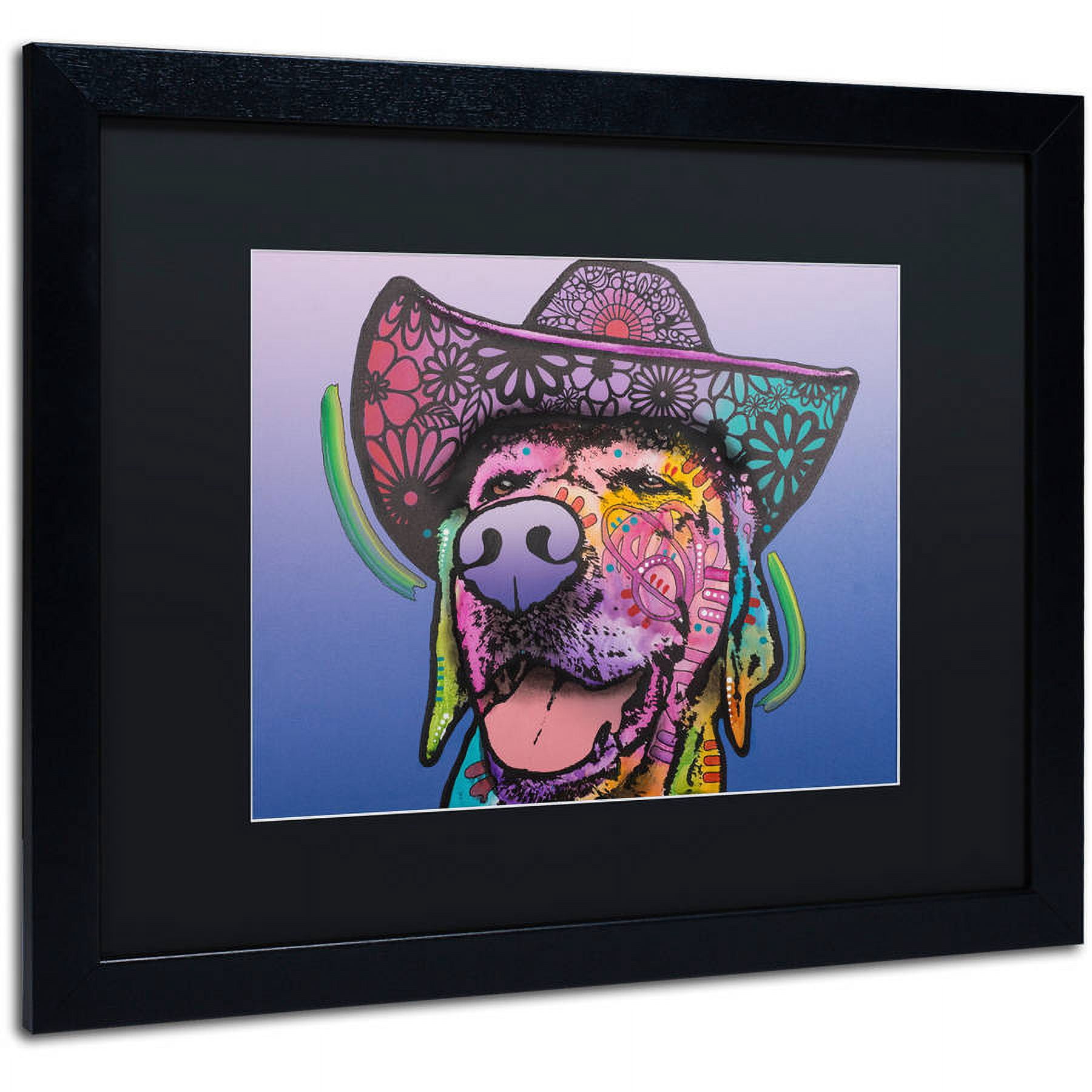 Trademark Fine Art "Penelope Custom-4" Canvas Art by Dean Russo, Black Matte, Black Frame