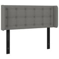 thumbnail image 5 of vidaXL Headboard with Ears Dark Gray 64.2"x6.3"x30.7"/34.6" Fabric, 5 of 39