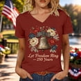 thumbnail image 4 of MAIHAN 250 Years America Shirt Women 4th Of July Shirt Plus Size American Flag Shirts Crew Neck Short Sleeve Summer T-Shirt Funny Tshirts Shirts for Women, 4 of 4