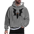 thumbnail image 2 of WXLWZYWL Funny Halloween Hoodies for Men Bat Design Shirt for Men with Pocket Drawstring Sweatshirt Hooded Costumes Pullover Tops Plus Size, 2 of 5