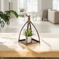 thumbnail image 2 of Veldra Curved Mini Table Lantern & Bird Accent - Bronze, 2 of 8