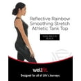 thumbnail image 2 of Wellfit Reflective Rainbow Smoothing Stretch Athletic Tank Top, XS, Black, 2 of 7