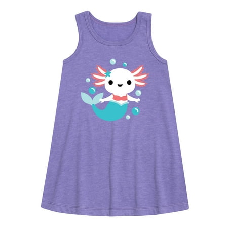 

Axolotl Mermaid - Toddler & Youth Girls A-line Dress
