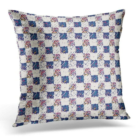CMFUN Brushed Abstract Multicolor Flecked Checked Check Pillow Case Pillow Cover 20x20 inch