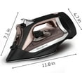thumbnail image 2 of Access Stainless Steel Soleplate Steam Iron with Retractable Cord, 1725 , Black Clothes Iron, DW2459, 2 of 7