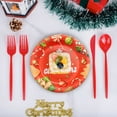thumbnail image 7 of Taotanxi Paper Plates - 10-Count 7" x 7" Disposable Christmas Party Supply Dessert Plates in 9 Designs (Red, Green), 7 of 7