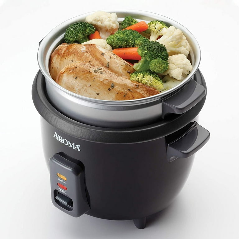 Aroma Housewares 2-6Cup Cooked Pot Style Rice Cooker & Food