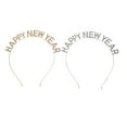 thumbnail image 1 of 2PCS Delicate Letter Rhinestone Headbands Decorative HAPPY NEW YEAR Hair Hoops, 1 of 9