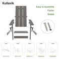thumbnail image 7 of Kullavik Adirondack Chair Set of 4 with 2 Side Tables, Outdoor Patio Furniture, HDPE All-Weather Patio Chairs, Weather-Resistant, Garden,Backyard,Gray, 7 of 7