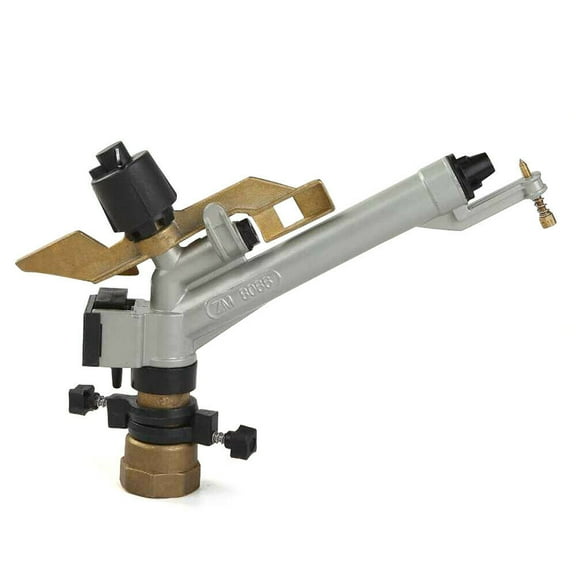 360° 1.5" Adjustable Impact Sprinkler Large Area Water Irrigation Spray Tool Gun Water Impact Water Impulse Sprinkler Gun Kit Garden Lawn Grass Irrigation Spray Gun Impact Irrigation Water System Kit
