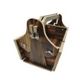 thumbnail image 4 of colaxi Low Picnic Table Wooden Snack Table 2in1 Wooden Basket Portable Picnic Table Dish for Cheese and Fruit for Park Barbecue Deep Brown, 4 of 9