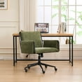 thumbnail image 6 of Kidol & Shellder Boucle Green Office Chair with Adjustable Height & Rolling Wheels - 300 lbs Weight Capacity with Armrests - Padded Desk Chair for Home Office, Bedroom, Makeup Vanity, 6 of 7