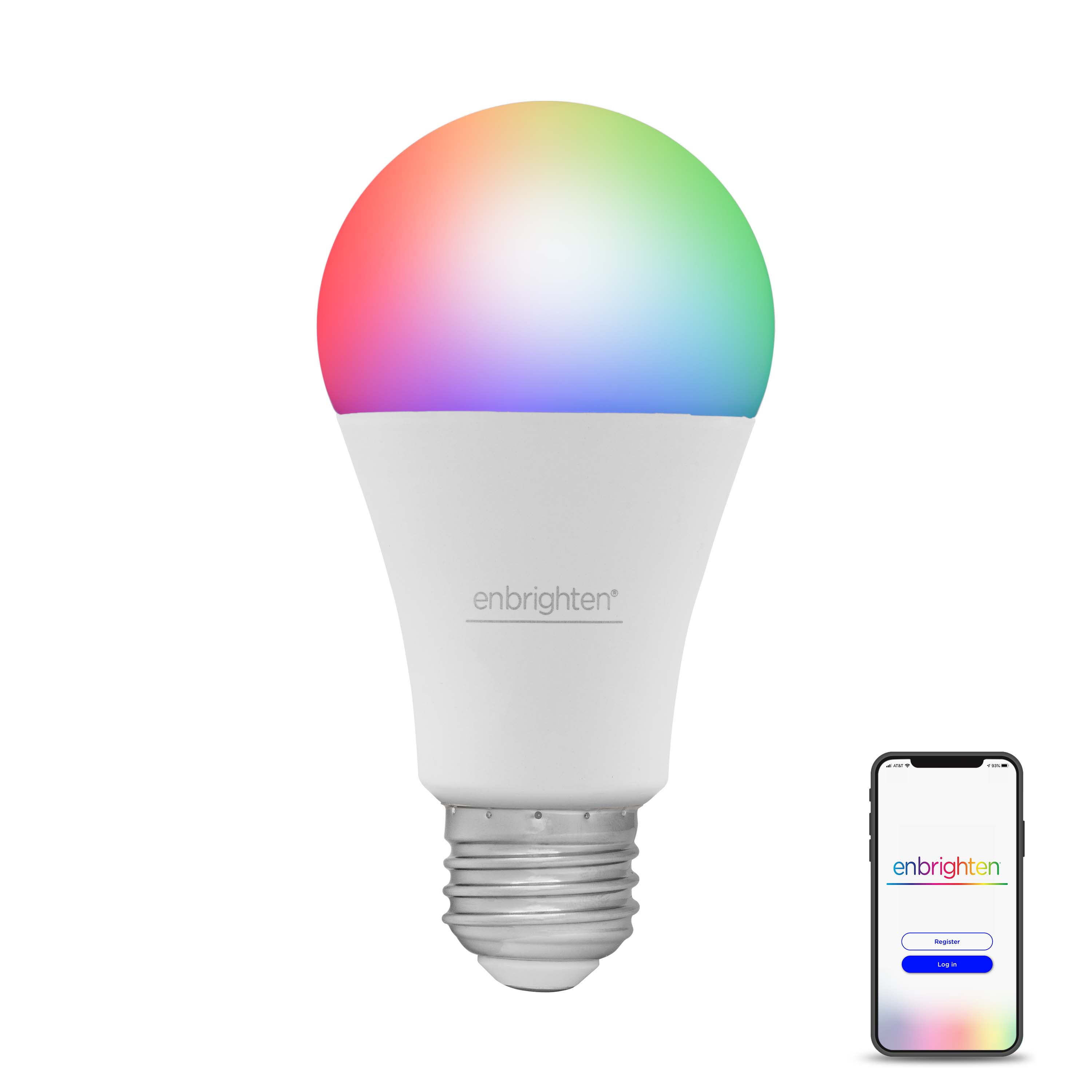 Enbrighten WiFi LED Smart Light Bulb, 60W, RGBCW, 51337