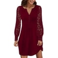 thumbnail image 1 of Vestido boho con hombros descubiertos para mujer: cuello en V, manga corta, estampado floral, cintura elástica, poliéster, vestido midi playero, 1 of 5