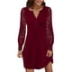thumbnail image 1 of Vestido boho con hombros descubiertos para mujer: cuello en V, manga corta, estampado floral, cintura elástica, poliéster, vestido midi playero, 1 of 5